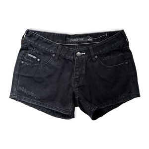 NWT Zanerobe Women’s Black Denim Shorts, sz 27”